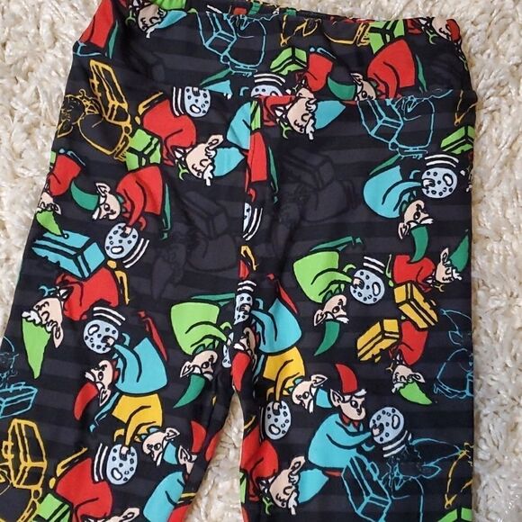 LULAROE Kids Christmas/Holiday Leggings - L/XL - Picture 2 of 6